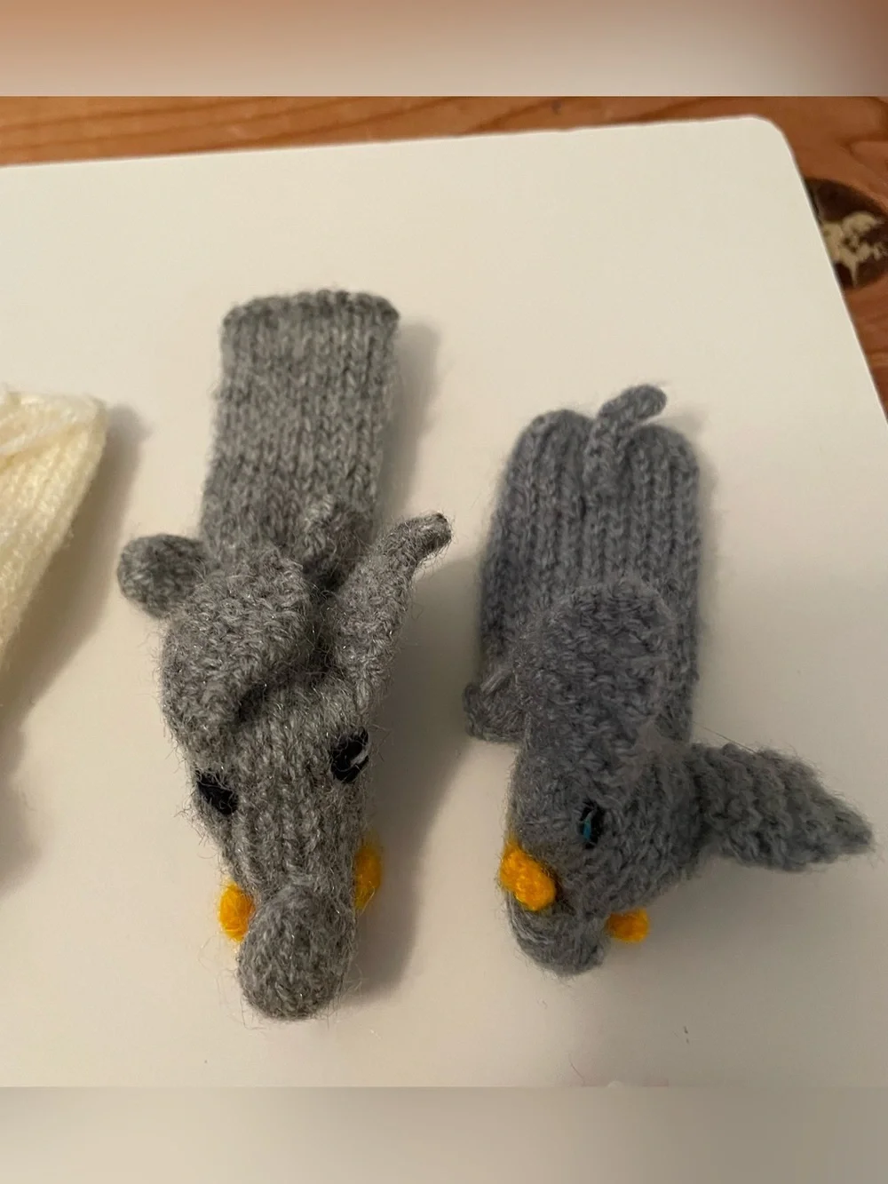 Knitted Finger Puppets Lot Of 14 Animals Birds Peru